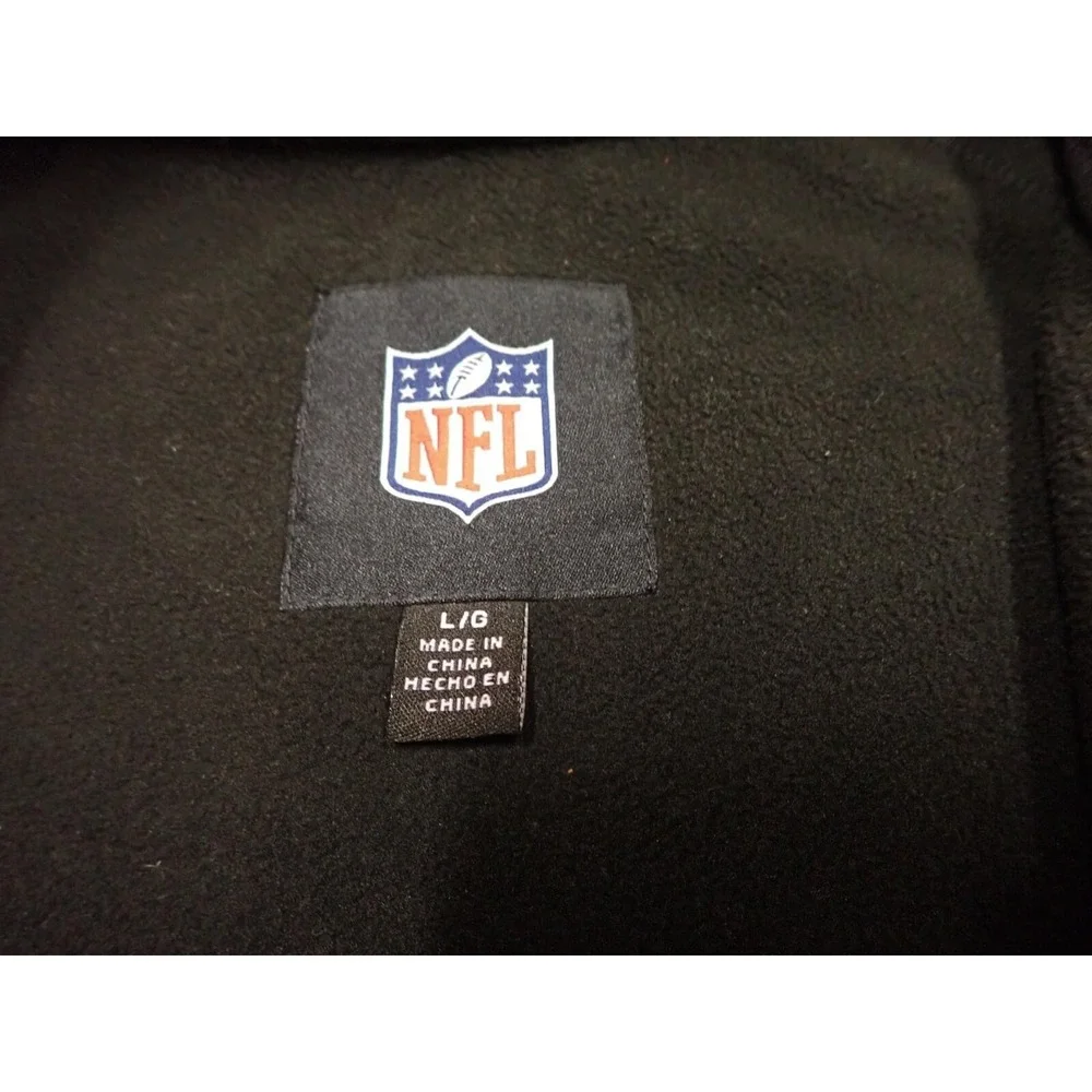 NFL G-III Raiders Jacket Mens Large‎ Black Grey Excellent Gradient Zip Fleece